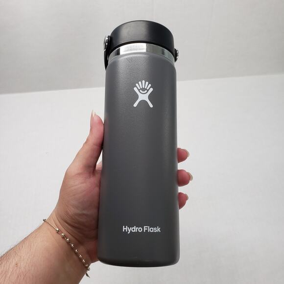 Hydro Flask 20oz With Wide Flex Cap Gray Stainless Steel Insulated Reusable - Picture 3 of 11